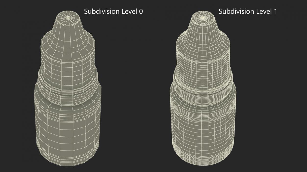 3D model Plastic Dropping Bottle 10ml Mockup