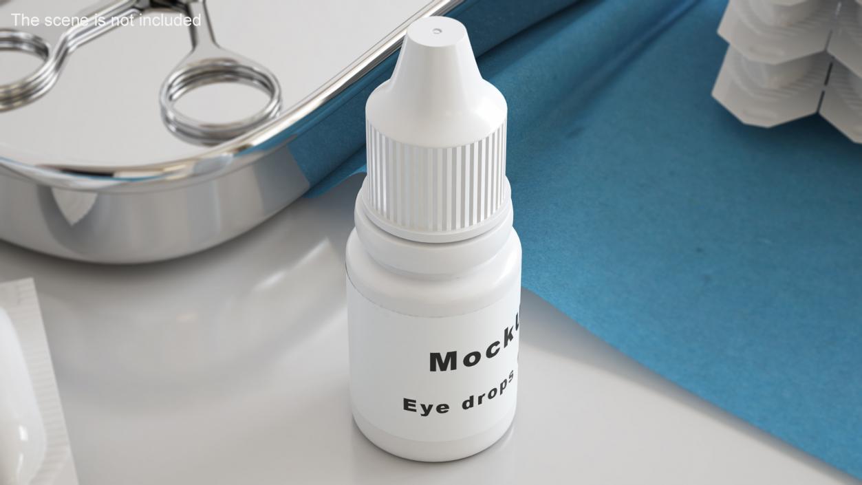 3D model Plastic Dropping Bottle 10ml Mockup