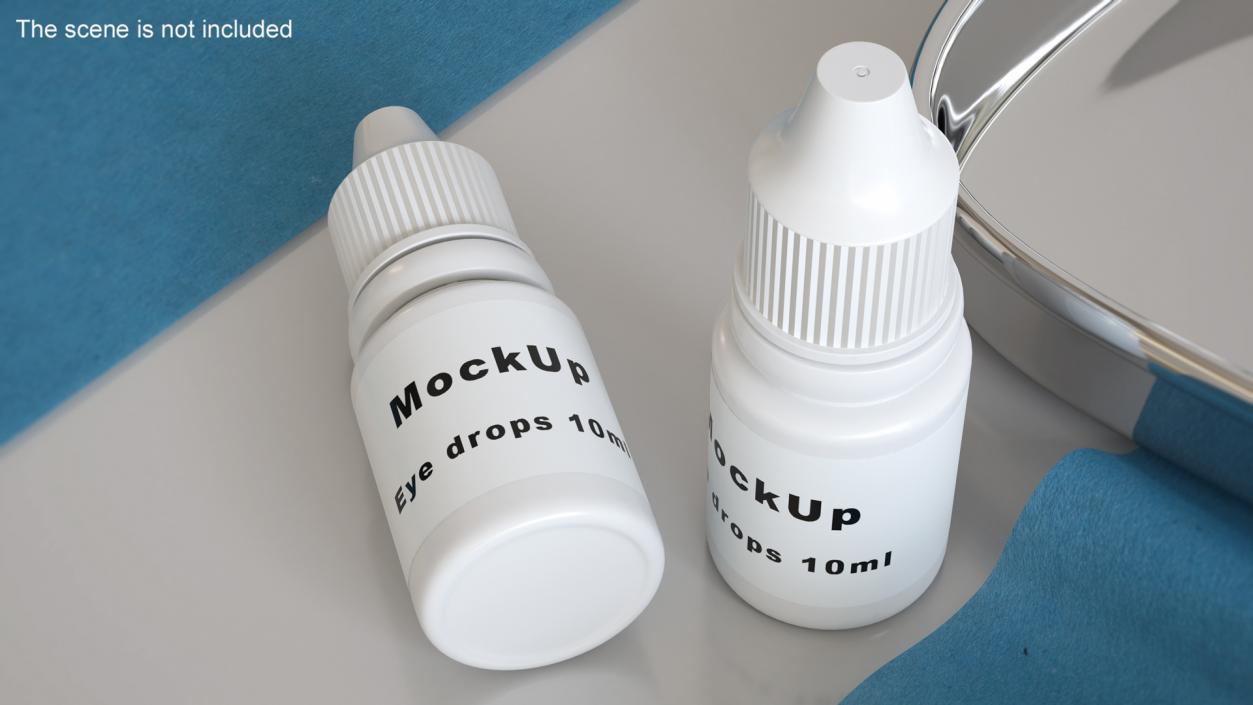 3D model Plastic Dropping Bottle 10ml Mockup