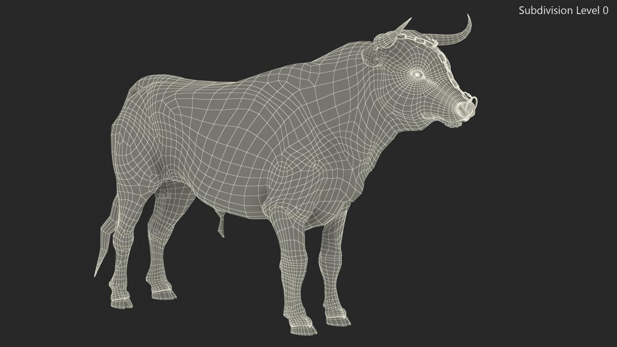 Bull with a Chain 3D