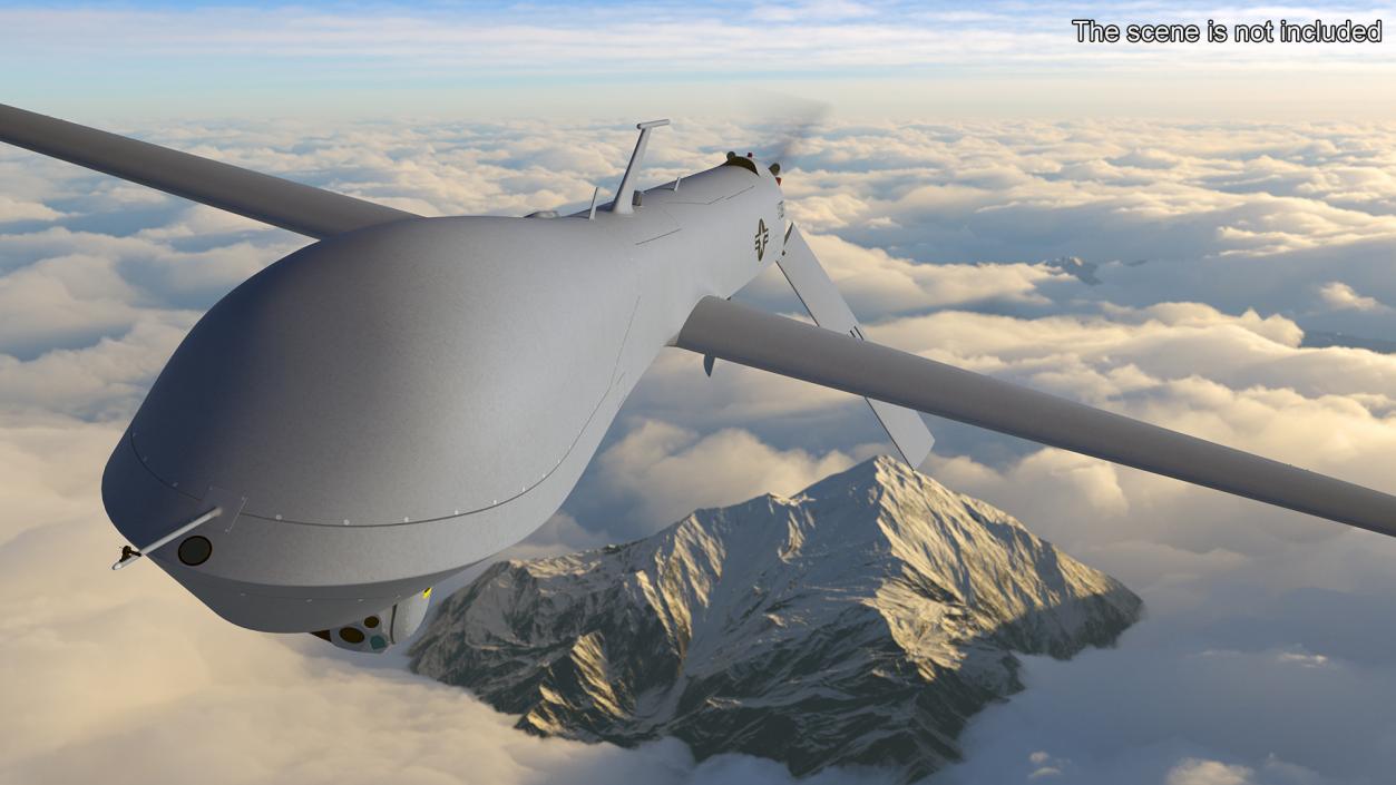 3D model Unmanned Aerial Vehicle Reaper Drone MQ-1 Predator