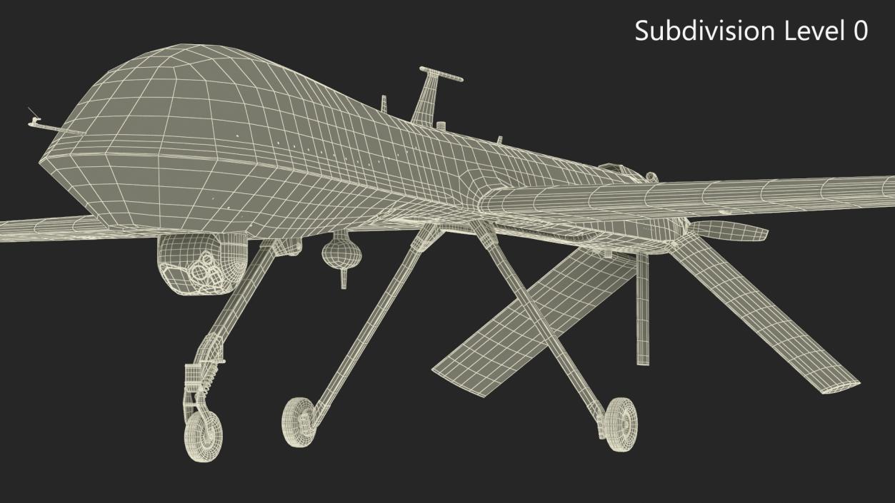 3D model Unmanned Aerial Vehicle Reaper Drone MQ-1 Predator