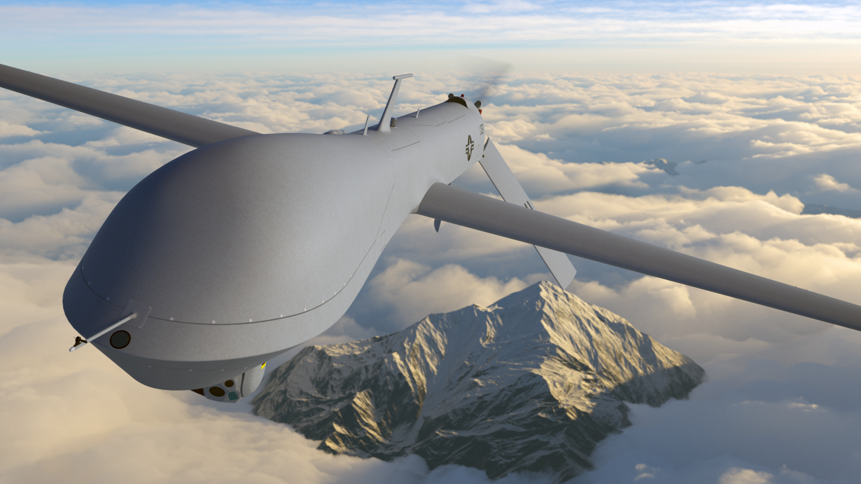 3D model Unmanned Aerial Vehicle Reaper Drone MQ-1 Predator