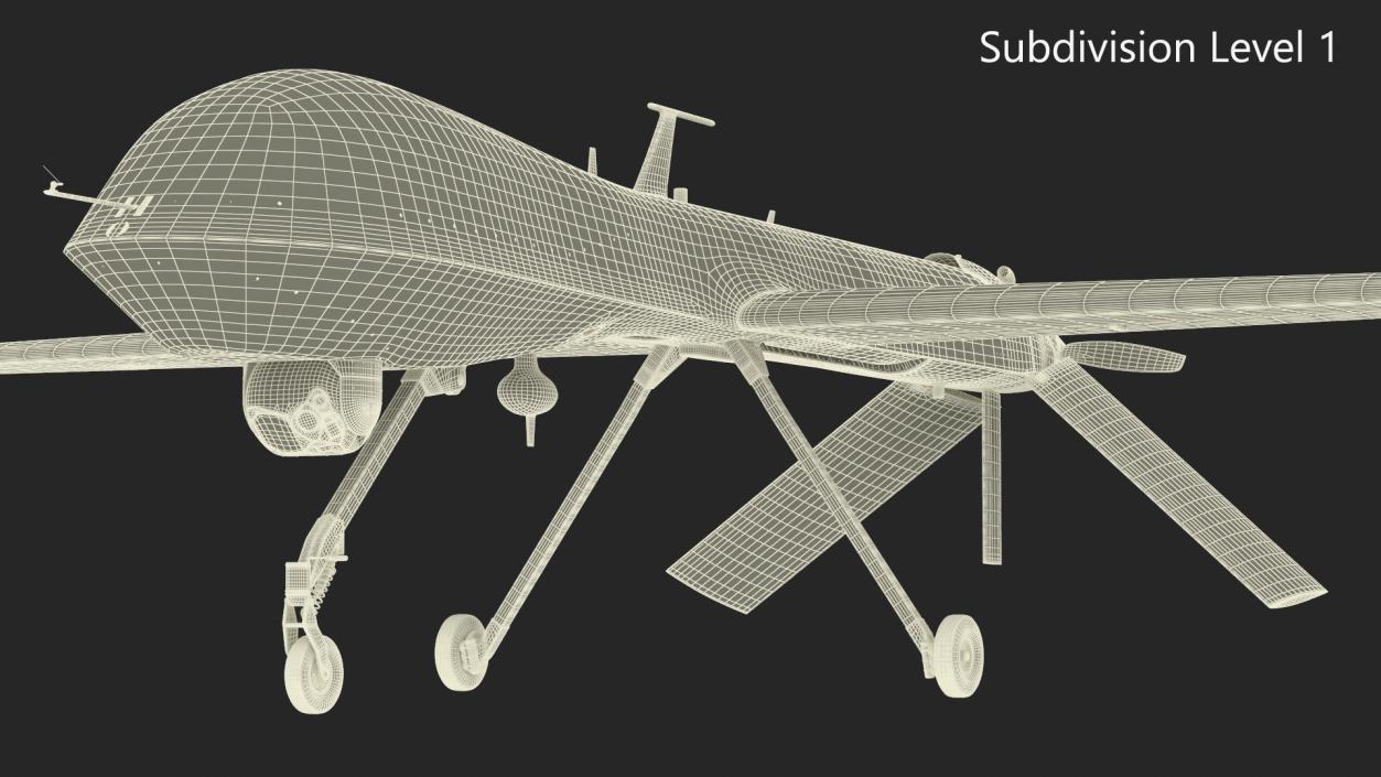 3D model Unmanned Aerial Vehicle Reaper Drone MQ-1 Predator