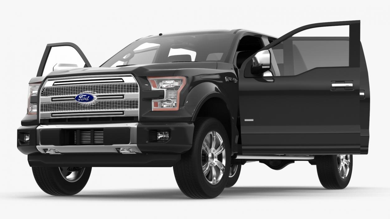 3D Ford F150 Pickup Truck Simple Interior model