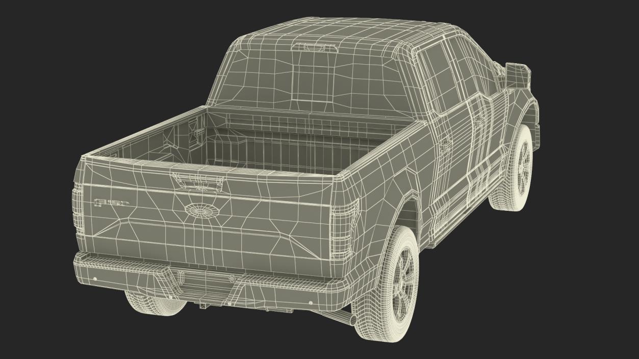 3D Ford F150 Pickup Truck Simple Interior model