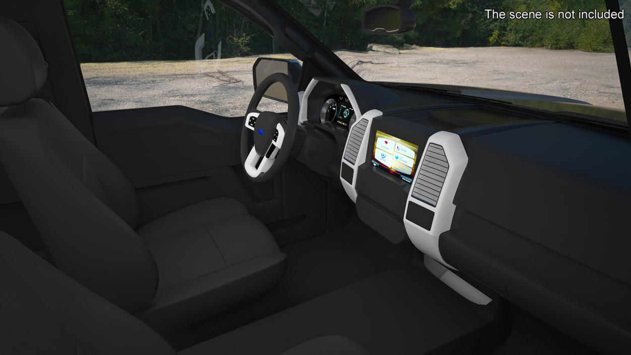 3D Ford F150 Pickup Truck Simple Interior model