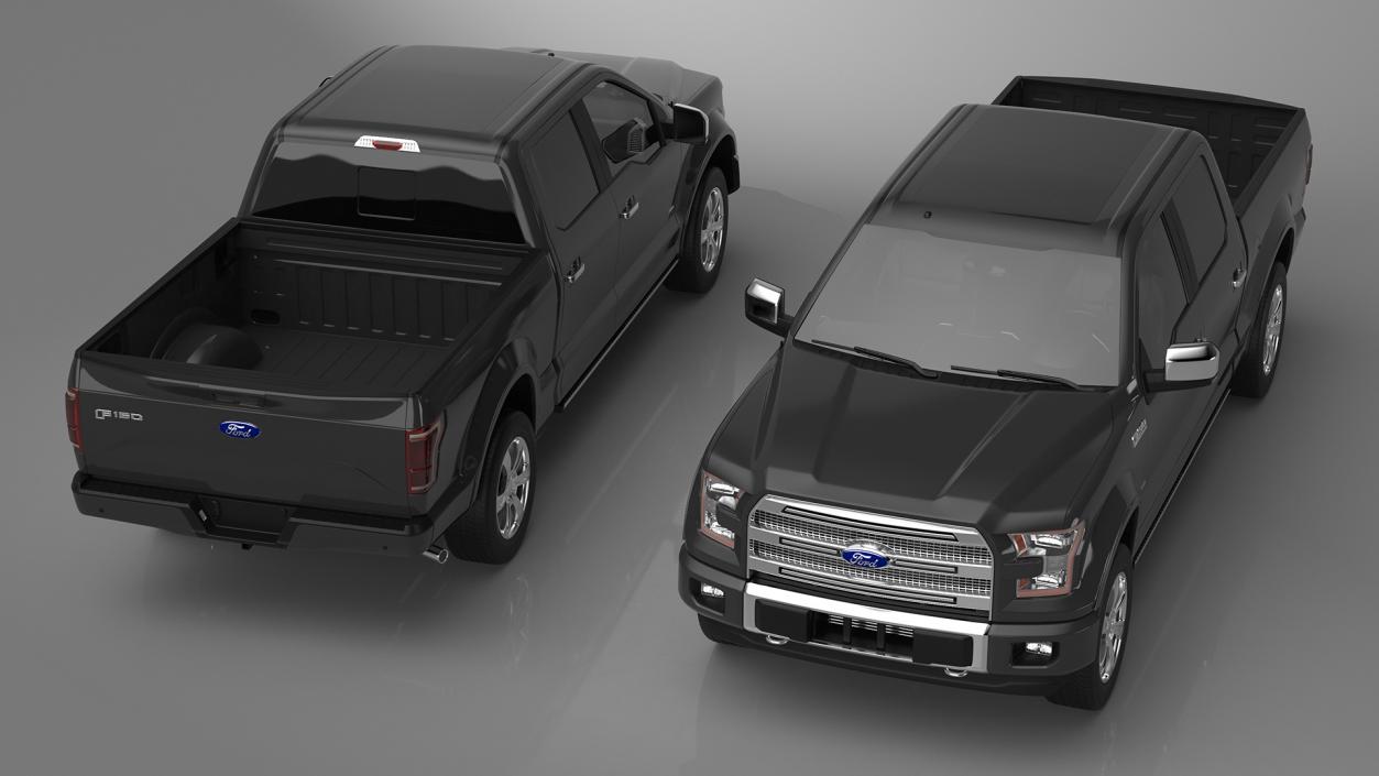 3D Ford F150 Pickup Truck Simple Interior model