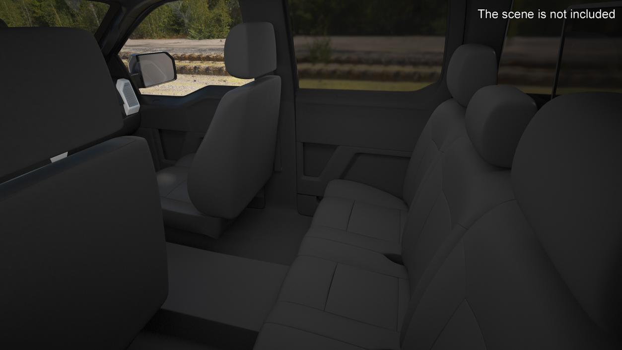 3D Ford F150 Pickup Truck Simple Interior model