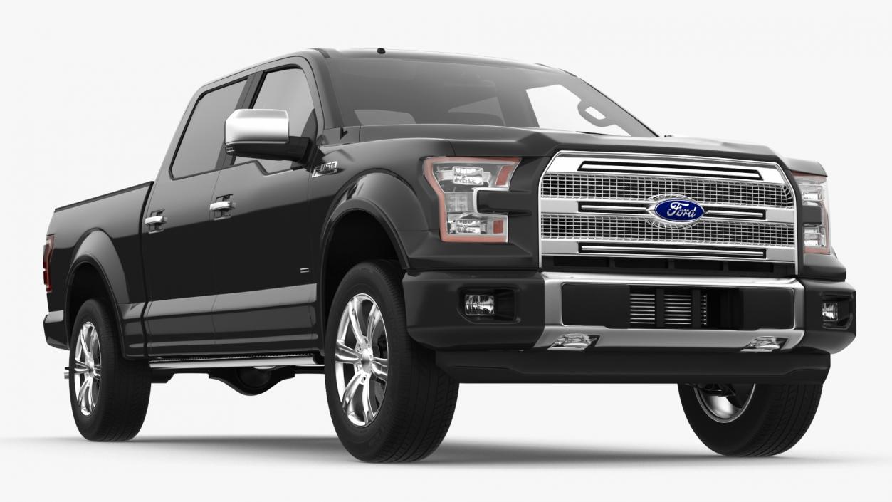 3D Ford F150 Pickup Truck Simple Interior model