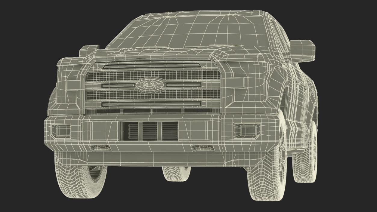 3D Ford F150 Pickup Truck Simple Interior model