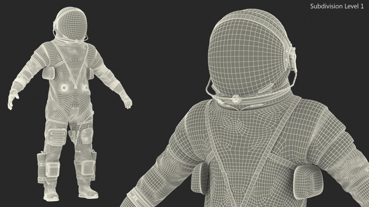 NASA OCSS Astronaut Spacesuit 3D model