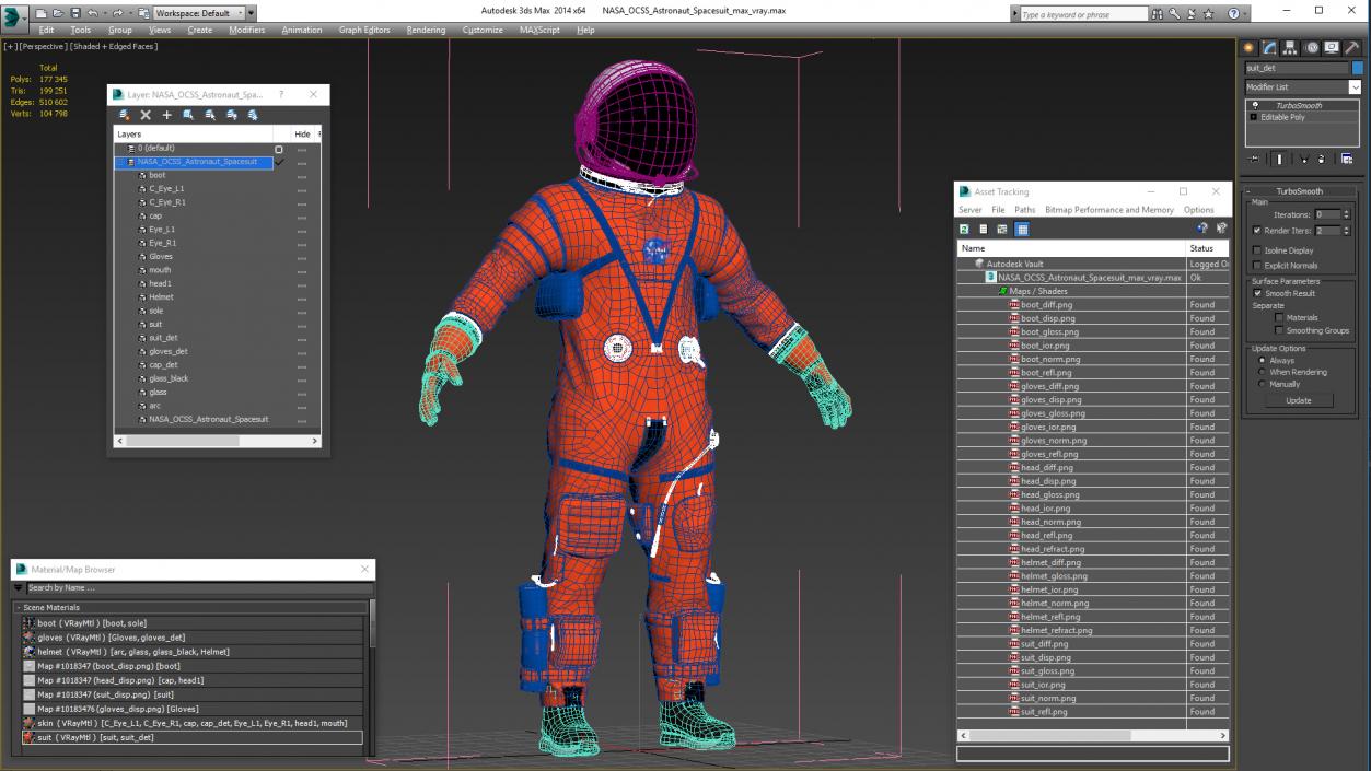 NASA OCSS Astronaut Spacesuit 3D model