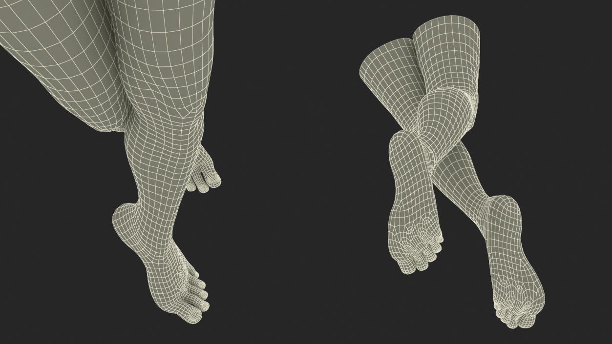 3D model Female Legs Rigged 2