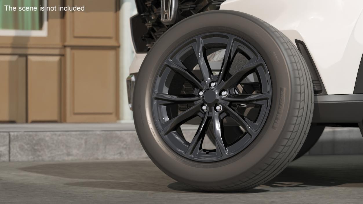 Alloy Wheel with Tire Black 3D