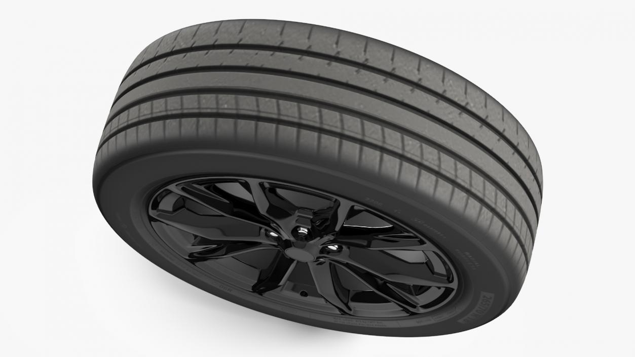 Alloy Wheel with Tire Black 3D