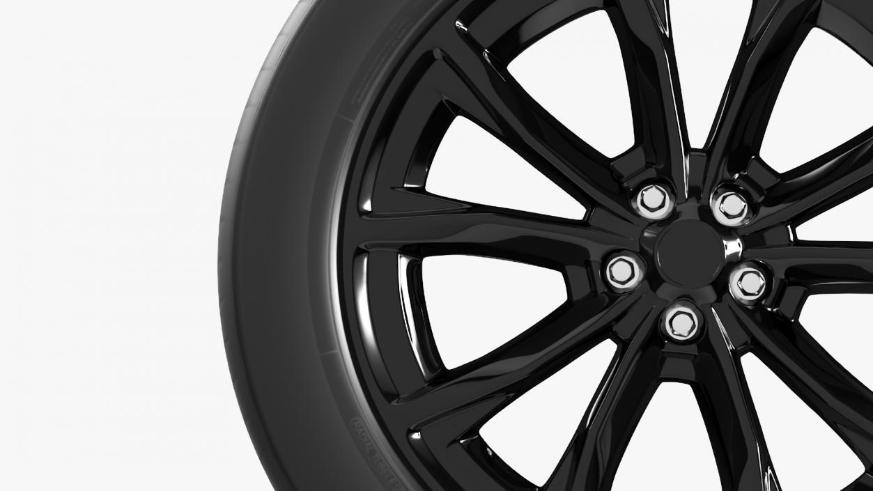 Alloy Wheel with Tire Black 3D