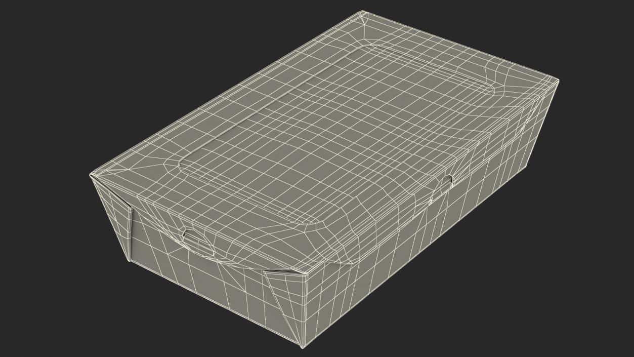 3D model Medium Kraft Salad Box with Clear Window