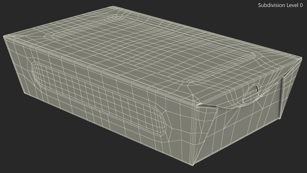 3D model Medium Kraft Salad Box with Clear Window