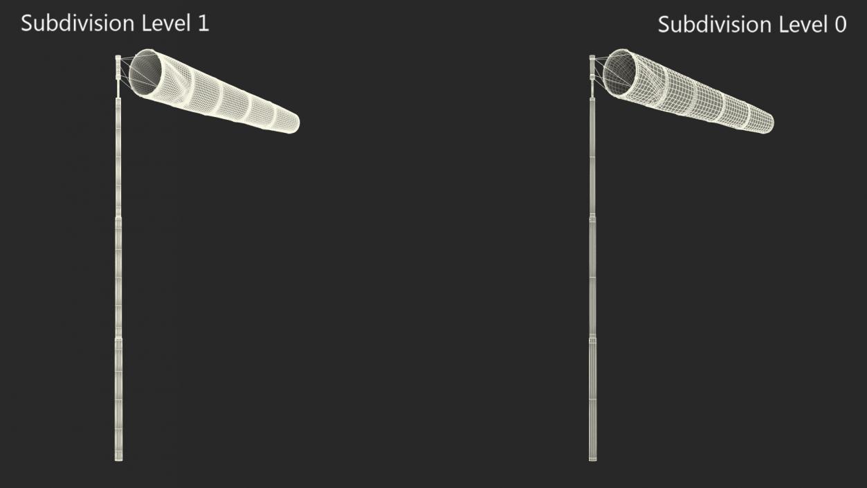 3D Striped Windsock 15 Knots Wind Speed