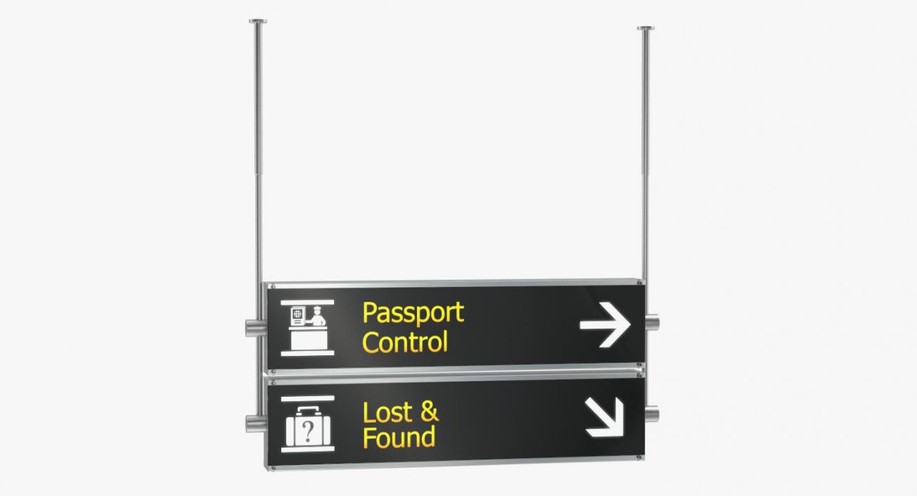 Airport Signs Collection 3D model