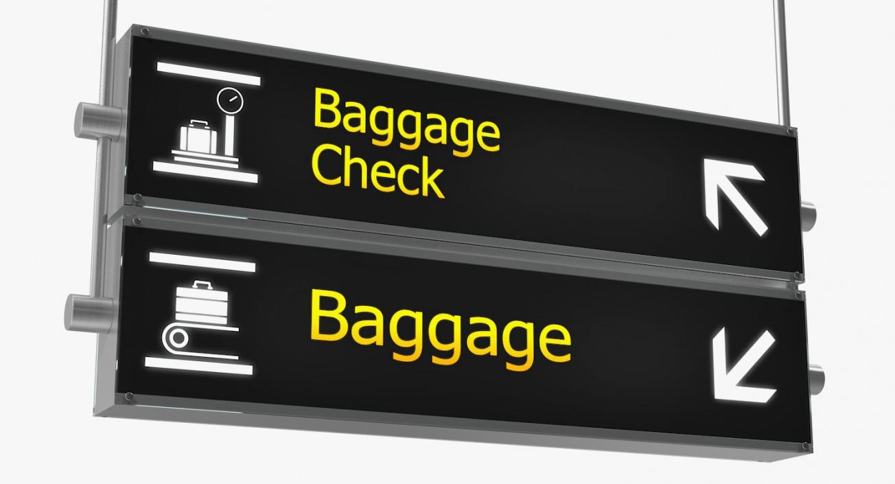 Airport Signs Collection 3D model