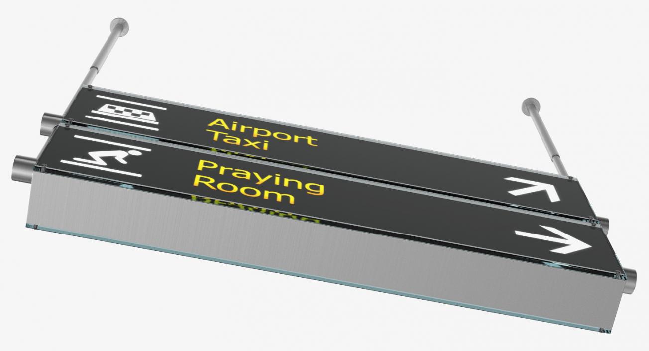 Airport Signs Collection 3D model