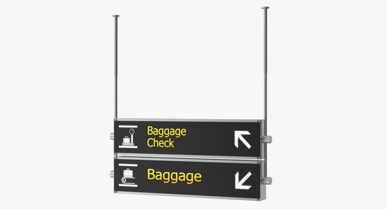 Airport Signs Collection 3D model