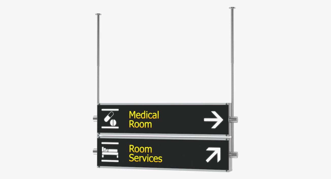 Airport Signs Collection 3D model