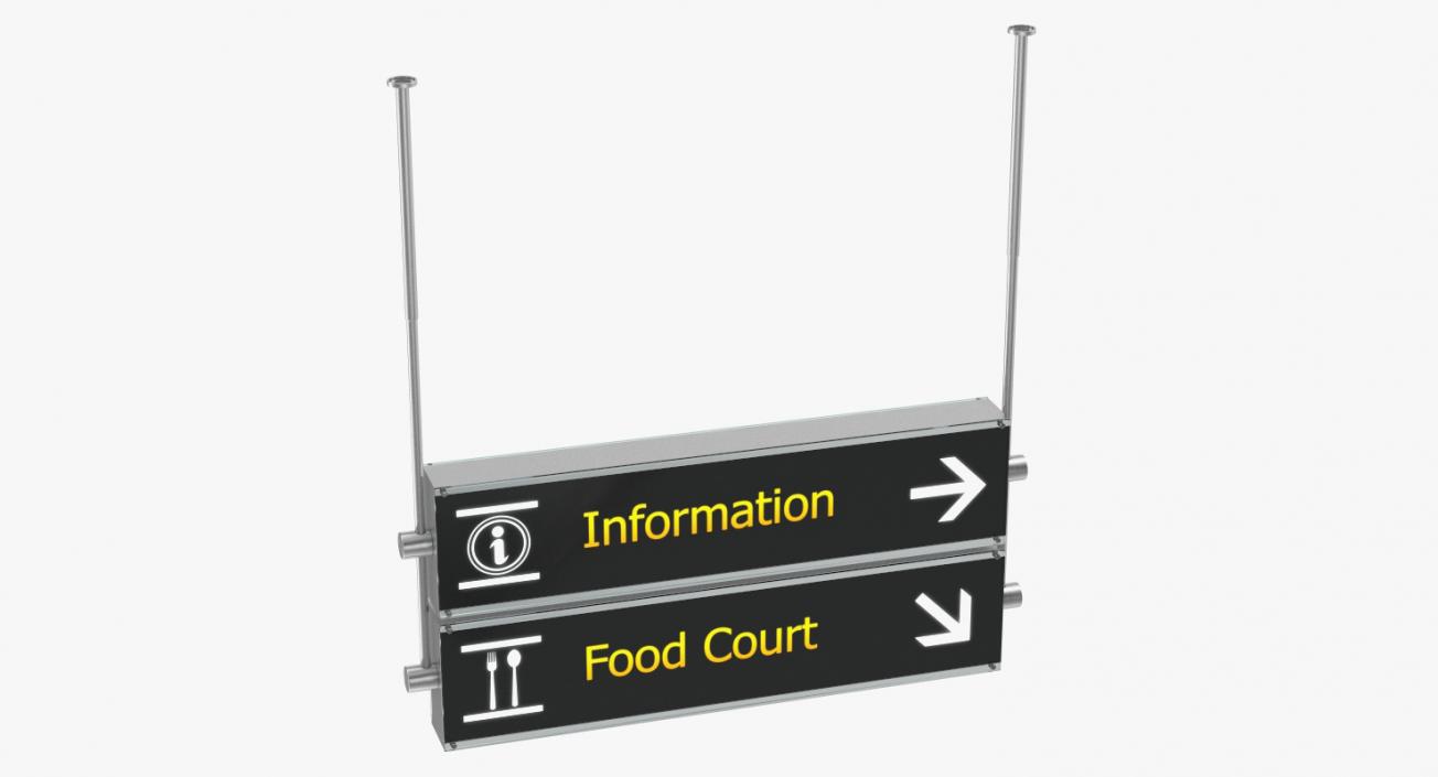 Airport Signs Collection 3D model