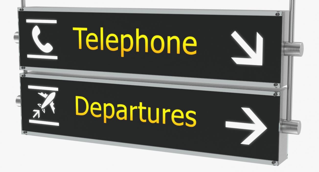 Airport Signs Collection 3D model