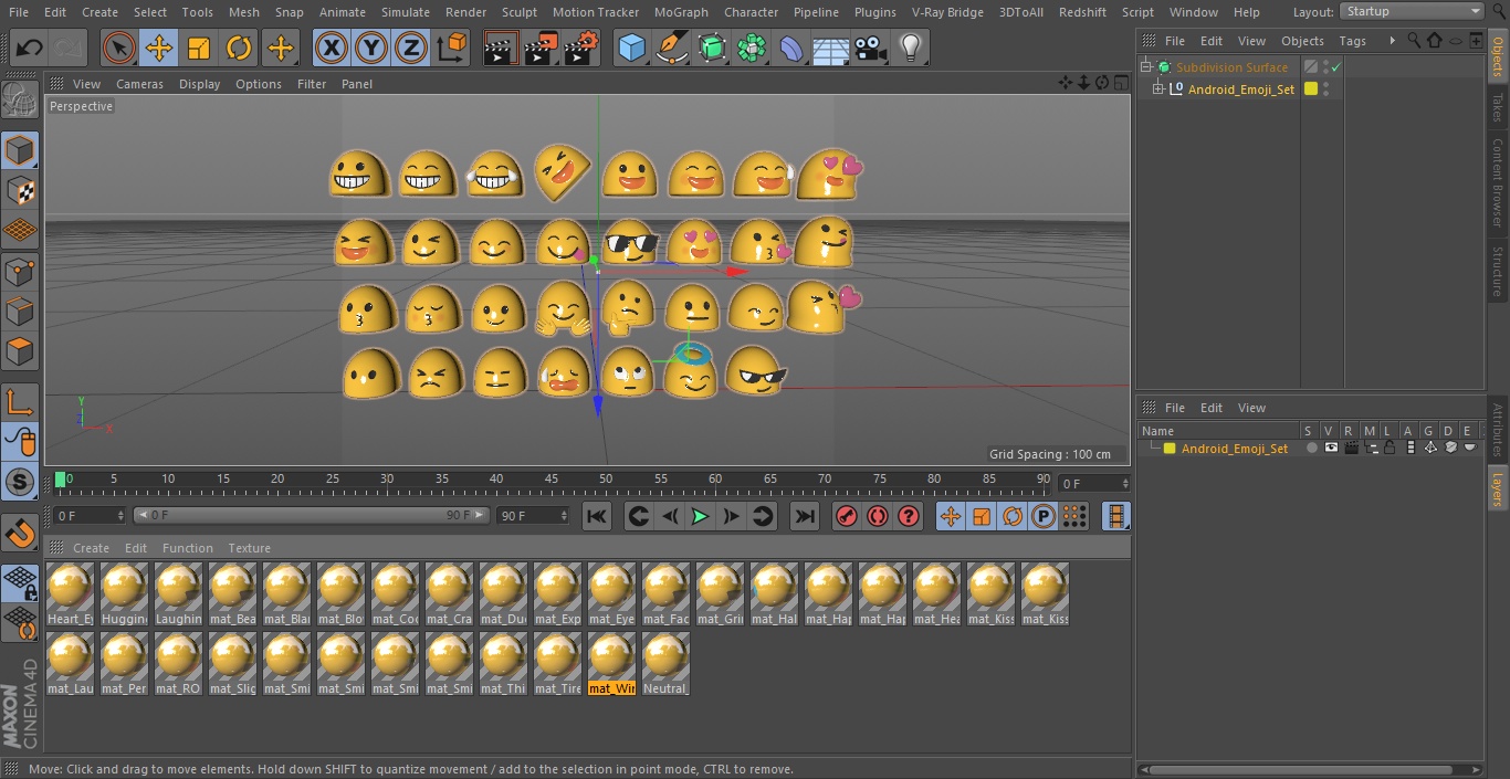 Android Emoji Set 3D