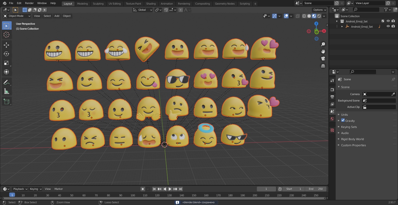 Android Emoji Set 3D