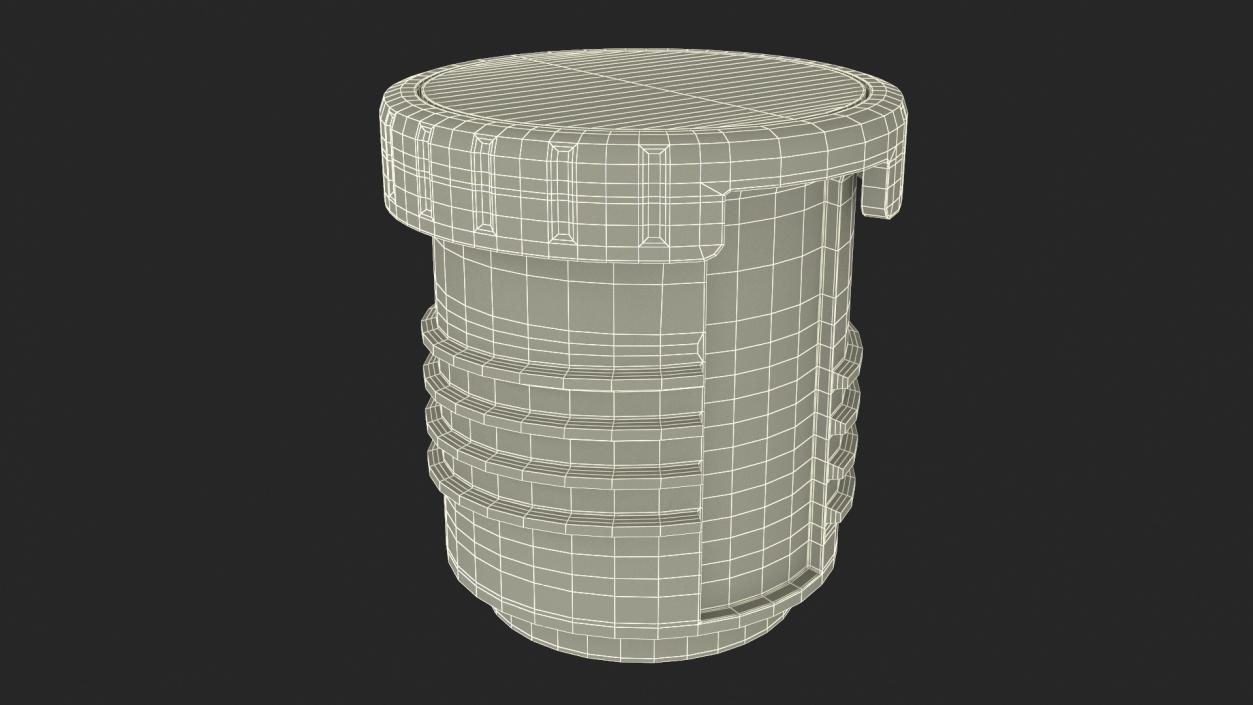 White Thermos Flask Open 3D model