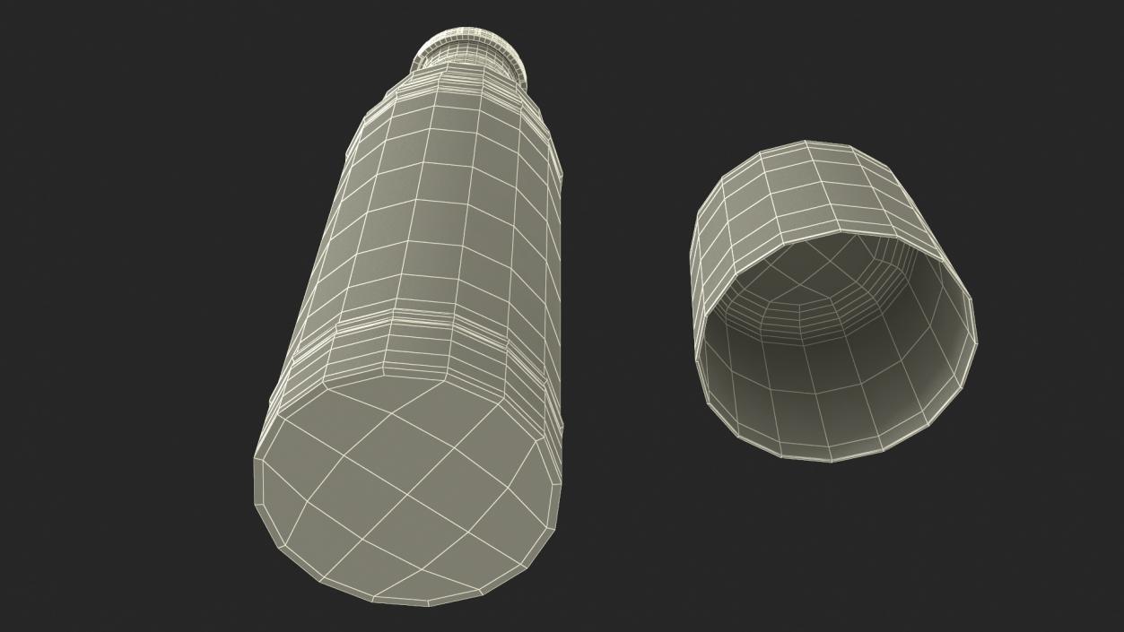 White Thermos Flask Open 3D model