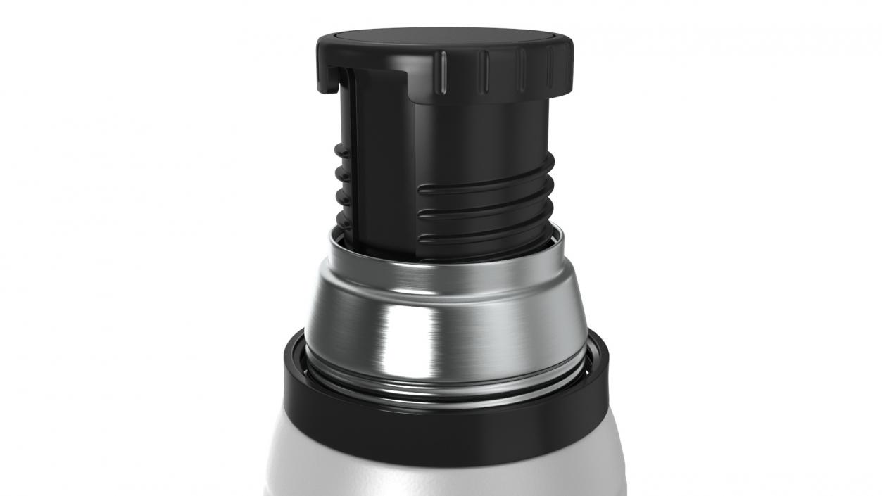 White Thermos Flask Open 3D model