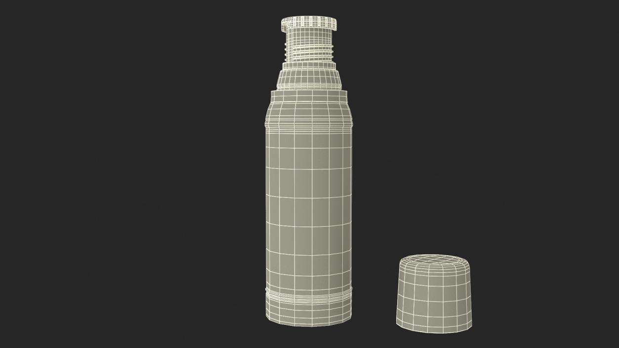 White Thermos Flask Open 3D model