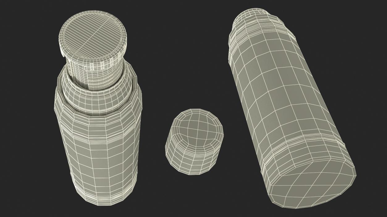 White Thermos Flask Open 3D model