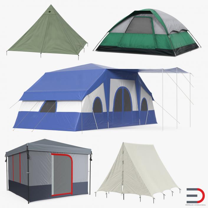 3D Camping Tents Collection 2