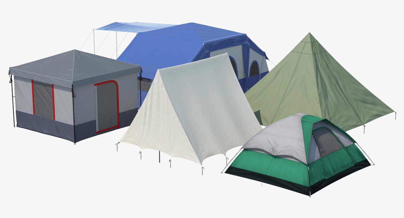 3D Camping Tents Collection 2