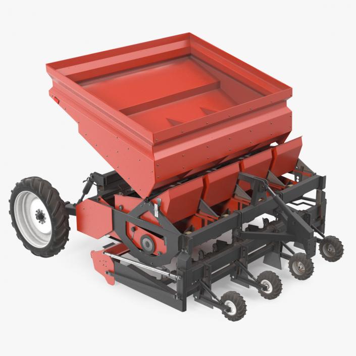 3D Potato Planter Red Used model