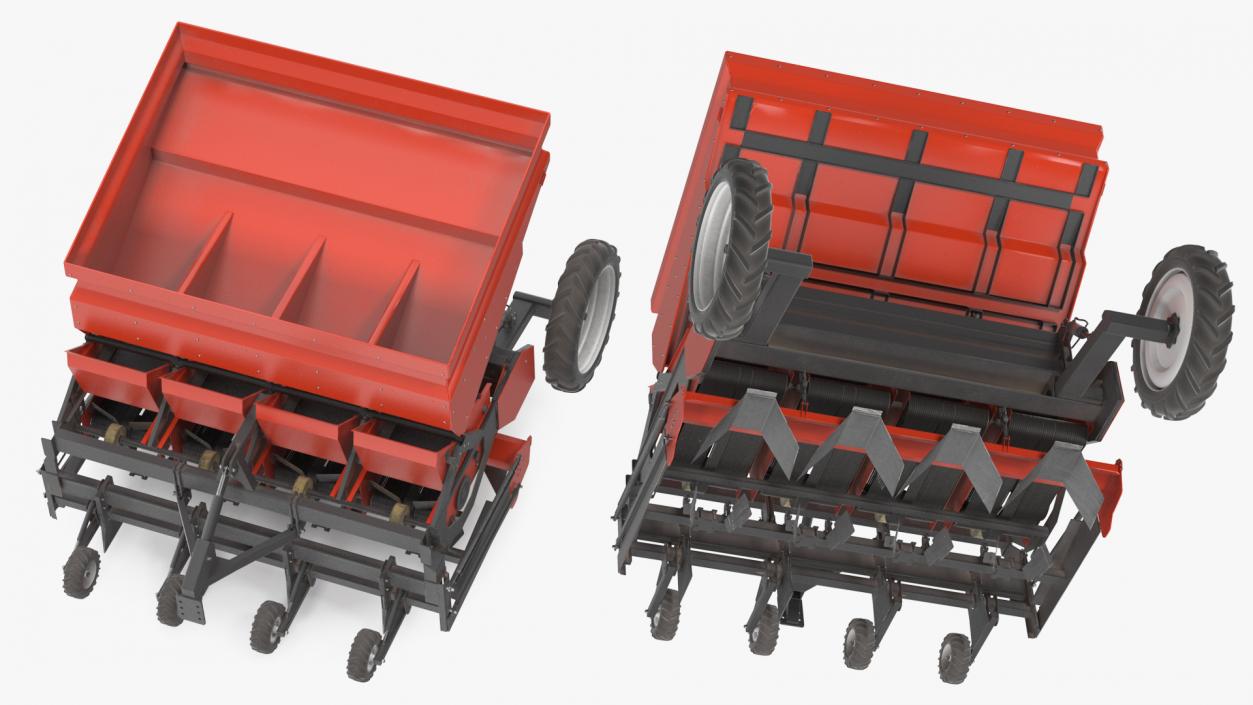 3D Potato Planter Red Used model