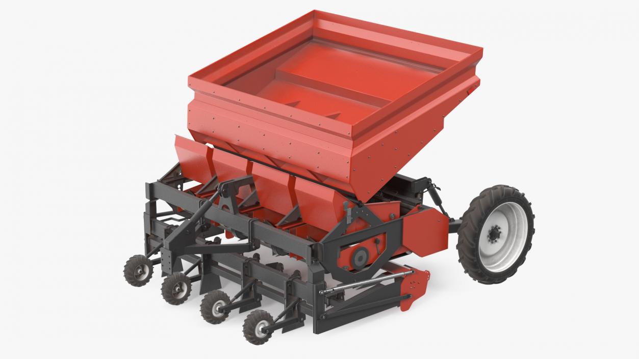 3D Potato Planter Red Used model