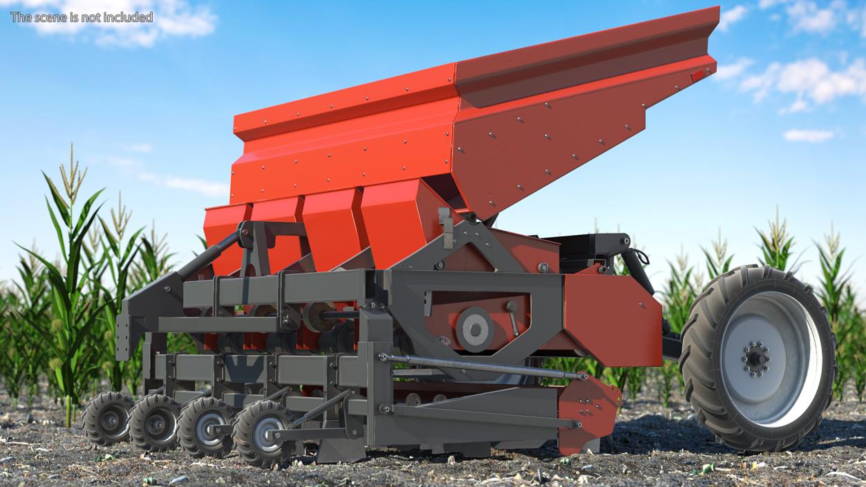 3D Potato Planter Red Used model