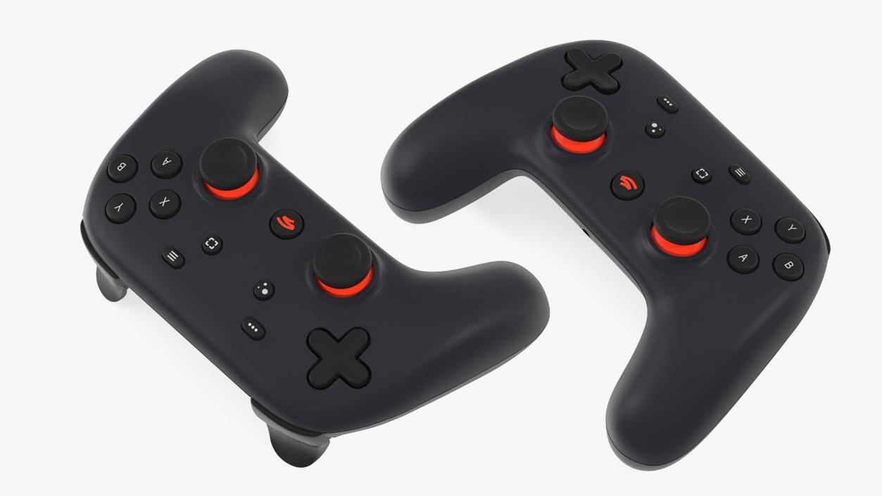 Blue Google Stadia Controller 3D model