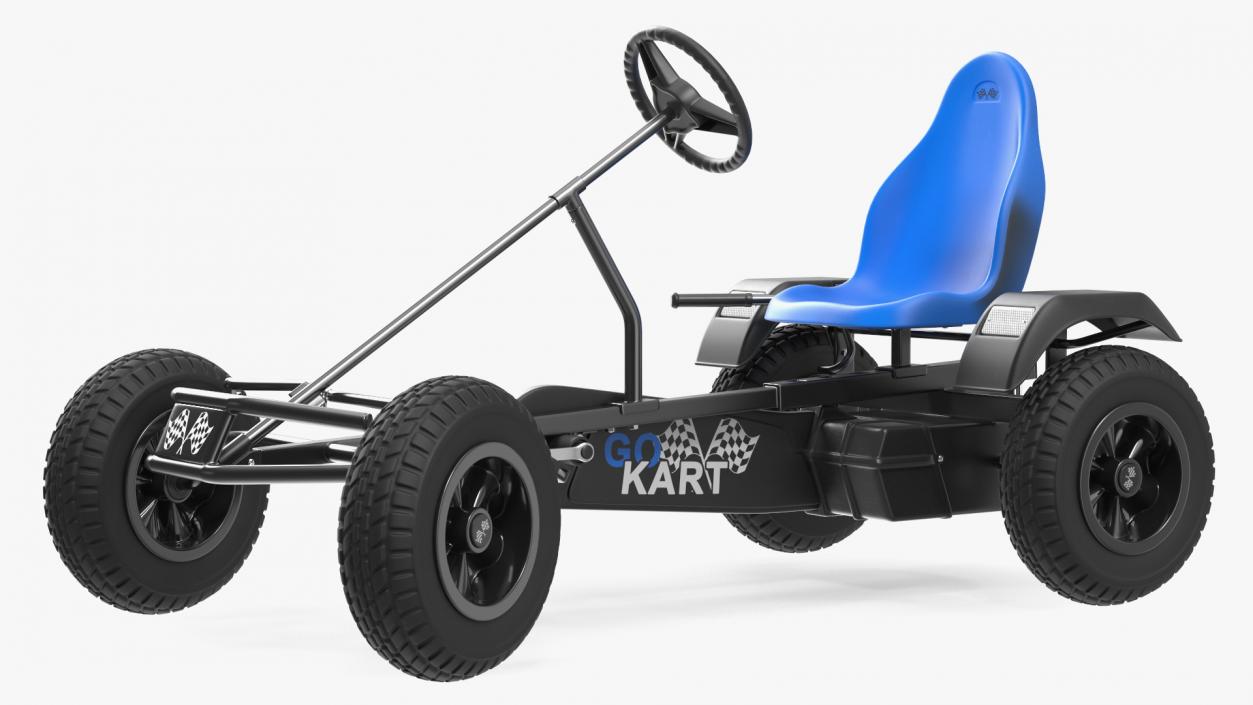 Blue Pedal Go Kart Rigged for Maya 3D model