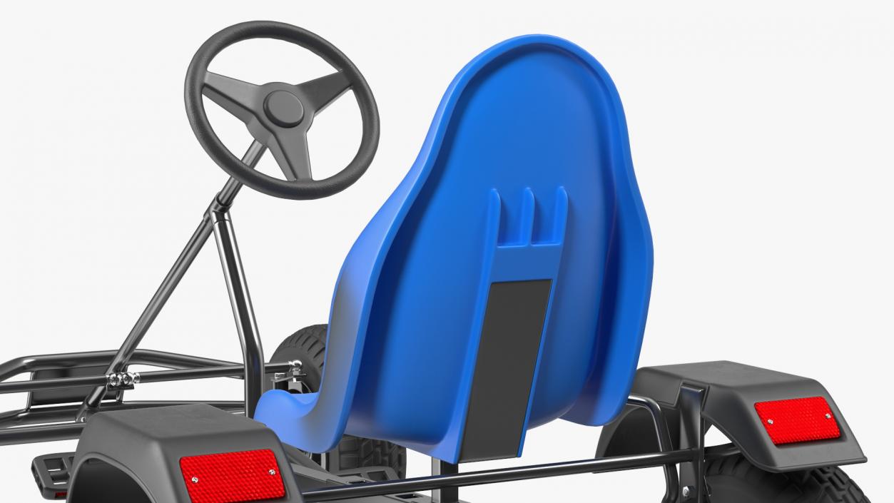 Blue Pedal Go Kart Rigged for Maya 3D model