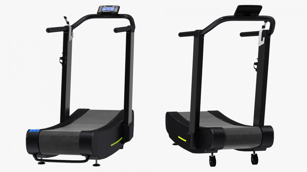 Curved Crossfit Treadmill Rigged 3D