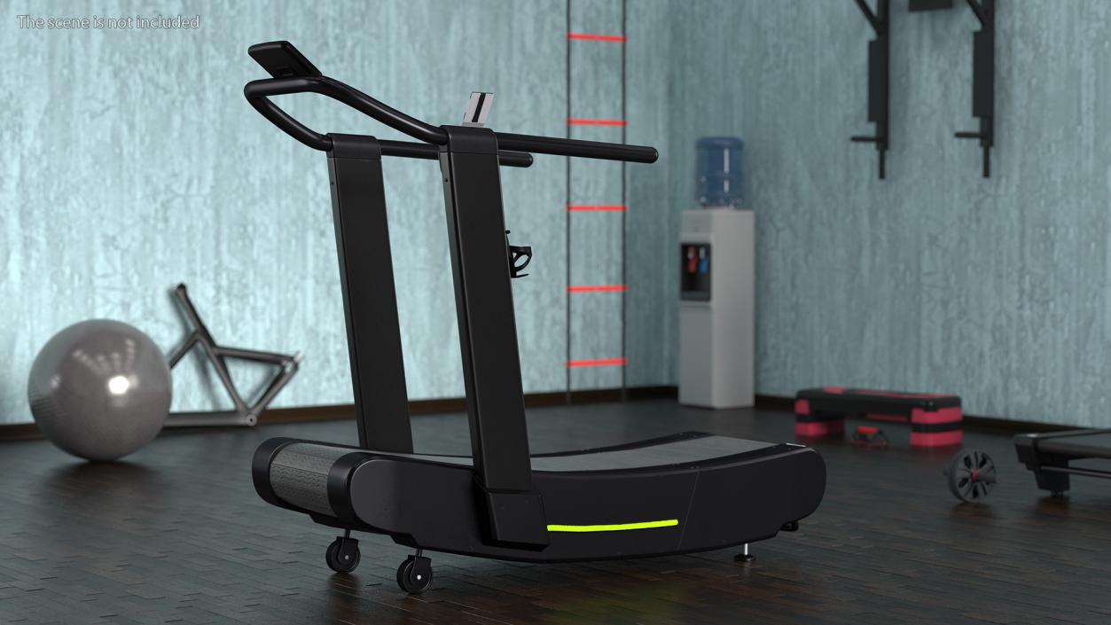 Curved Crossfit Treadmill Rigged 3D