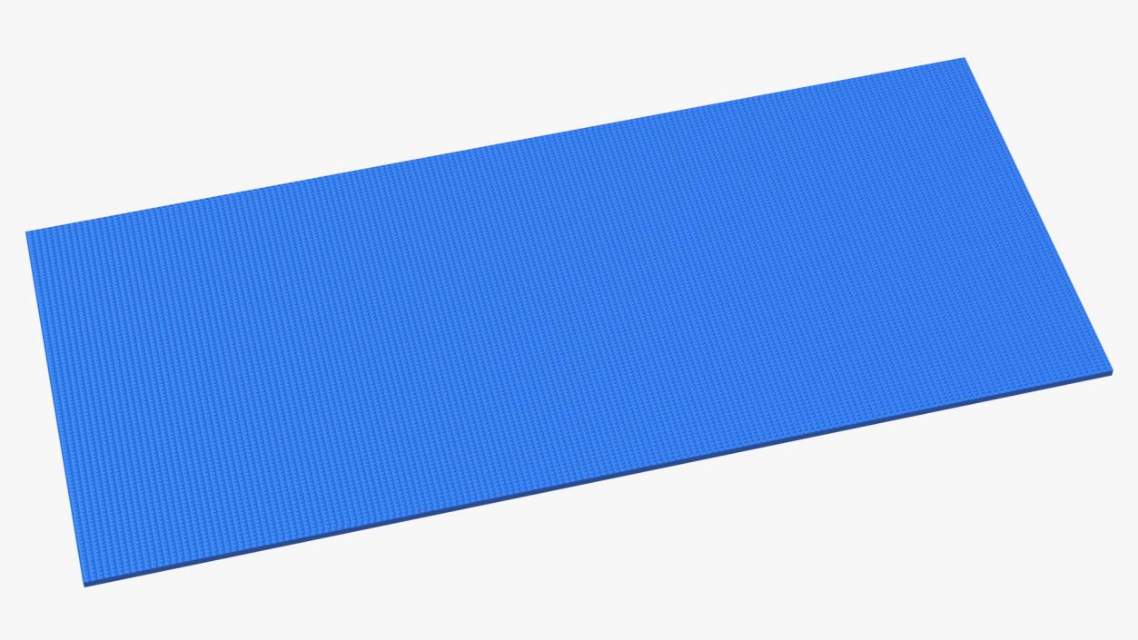 3D Blue Yoga Mat model